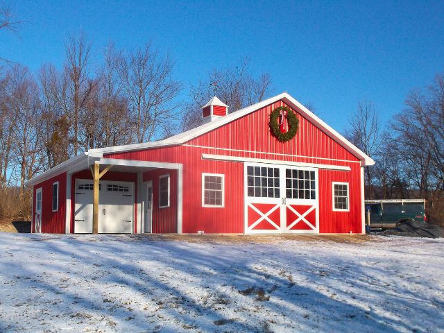 Winter Pole-Barn Construction